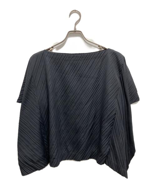 ISSEY MIYAKE（イッセイミヤケ）ISSEY MIYAKE (イッセイミヤケ) 筆タグ ドルマルプリーツカットソー ブラック サイズ:Mの古着・服飾アイテム