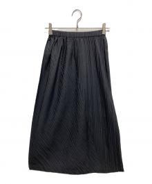 ISSEY MIYAKE（イッセイミヤケ）の古着「筆タグ プリーツスカート」｜ブラック