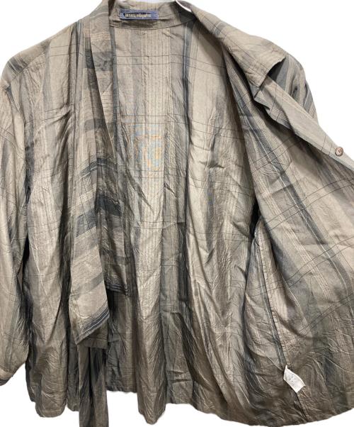 ISSEY MIYAKE（イッセイミヤケ）ISSEY MIYAKE (イッセイミヤケ) 筆タグ 変形デザインラメカットソー ブラウン サイズ:Mの古着・服飾アイテム