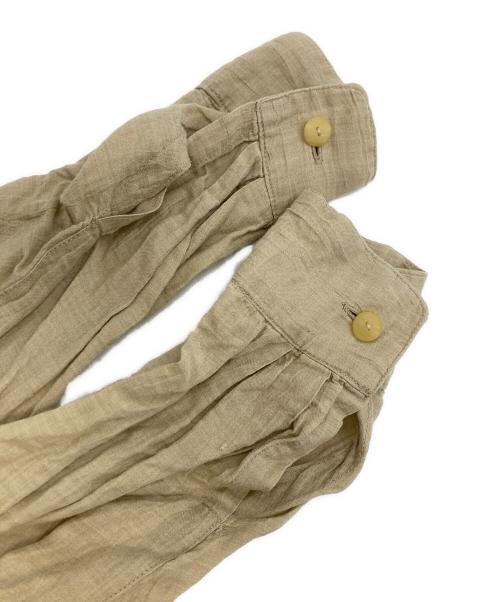 ISSEY MIYAKE PwRMANwNTw（イッセイミヤケ ペルマネンテ）ISSEY MIYAKE PwRMANwNTw (イッセイミヤケ ペルマネンテ) 変形デザインリネンブレンドブラウス ベージュ サイズ:Mの古着・服飾アイテム