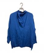 ISSEY MIYAKE PwRMANwNTwイッセイミヤケ ペルマネンテ）の古着「変形デザインレーヨンカットソー」｜ブルー