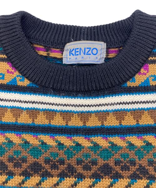 KENZO（ケンゾー）KENZO (ケンゾー) 【OLD】総柄ニット マルチカラー サイズ:不明の古着・服飾アイテム