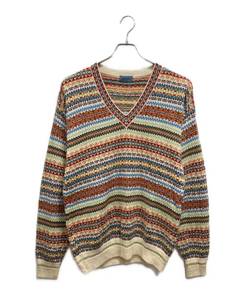 KENZO（ケンゾー）KENZO (ケンゾー) 【OLD】総柄Vネックニット マルチカラー サイズ:不明の古着・服飾アイテム