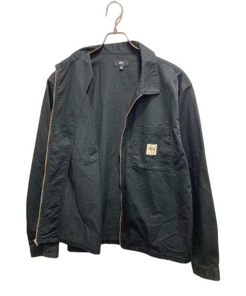 stussy（ステューシー）stussy (ステューシー) ZIP UP WORK JACKET ブラック サイズ:XLの古着・服飾アイテム
