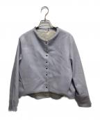 K.T KIYOKO TAKASEケーティー キヨコタカセ）の古着「フェイクレザーメタル釦ショートジャケット」｜ラベンダー