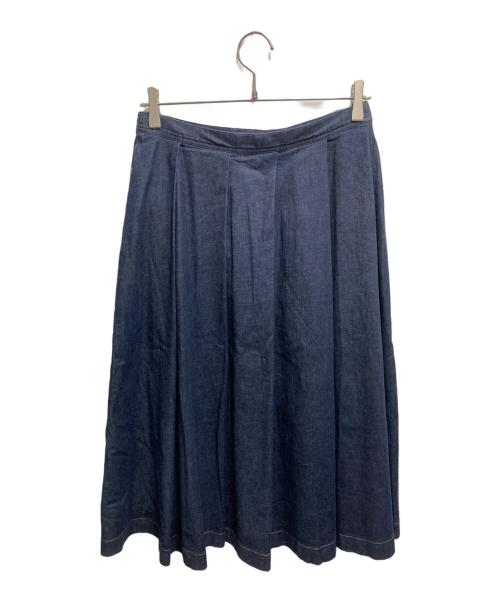 Mademoiselle NON NON（マドモアゼルノンノン）Mademoiselle NON NON (マドモアゼルノンノン) カラフル刺繍デニムスカート インディゴ サイズ:L 未使用品の古着・服飾アイテム