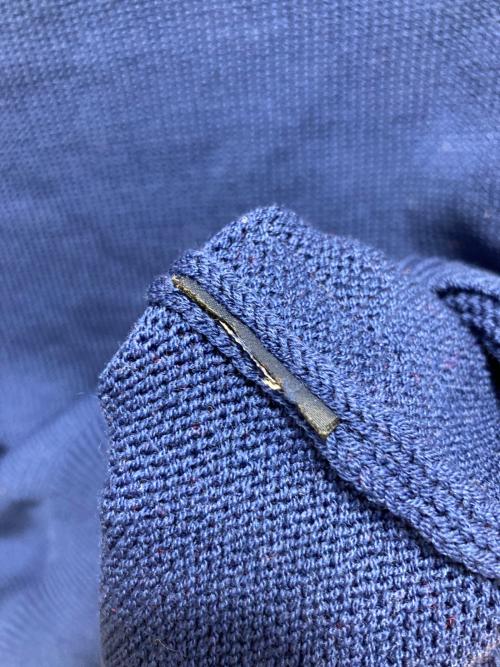 Mademoiselle NON NON（マドモアゼルノンノン）Mademoiselle NON NON (マドモアゼルノンノン) アーガイルVネックニット ネイビー サイズ:40の古着・服飾アイテム