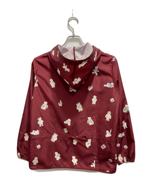 Mademoiselle NON NON（マドモアゼルノンノン）Mademoiselle NON NON (マドモアゼルノンノン) ベアーフーデットジャケット ワインレッド サイズ:L 未使用品の古着・服飾アイテム