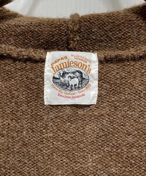 Mademoiselle NON NON（マドモアゼルノンノン）Mademoiselle NON NON (マドモアゼルノンノン) ジップパーカーニット ブラウン サイズ:無し 未使用品の古着・服飾アイテム