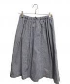 Mademoiselle NON NONマドモアゼルノンノン）の古着「ストライプスカート」｜グレー