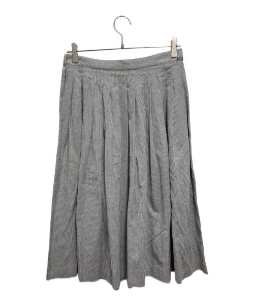 Mademoiselle NON NON（マドモアゼルノンノン）Mademoiselle NON NON (マドモアゼルノンノン) ストライプスカート グレー サイズ:L 未使用品の古着・服飾アイテム