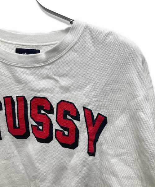 stussy（ステューシー）stussy (ステューシー) ショート丈カットソー ホワイト サイズ:Sの古着・服飾アイテム