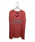 stussyステューシー）の古着「ロングスリーブTシャツ」｜レッド