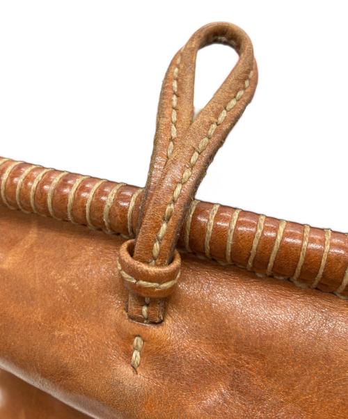 HENRY CUIR（アンリークイール）HENRY CUIR (アンリークイール) レザーミニボストンバッグ ブラウンの古着・服飾アイテム