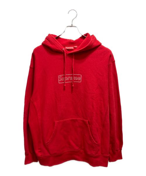 SUPREME（シュプリーム）SUPREME (シュプリーム) KAWS (カウズ) 21SS KAWS Chalk Logo Hooded Sweatshirt レッド サイズ:Lの古着・服飾アイテム