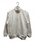 NIKE GOLFナイキゴルフ）の古着「センタースウオッシュハーフジップスウェット」｜アイボリー