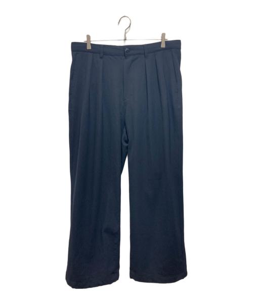 BEAMS（ビームス）BEAMS (ビームス) ワイドストレート 2プリーツ スラックス ネイビー サイズ:XLの古着・服飾アイテム