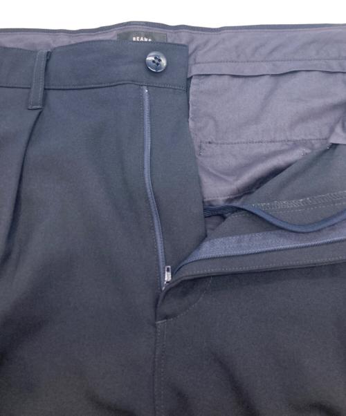 BEAMS（ビームス）BEAMS (ビームス) ワイドストレート 2プリーツ スラックス ネイビー サイズ:XLの古着・服飾アイテム