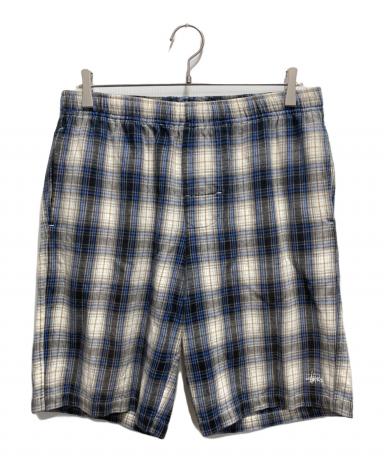 中古・古着通販】stussy (ステューシー) ロゴ刺繍チェックショーツ