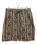NIGEL CABOURNナイジェルケーボン）の古着「ネイティブ総柄ハーフパンツ」｜カーキ