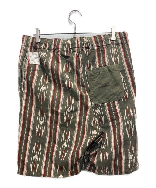 NIGEL CABOURN（ナイジェルケーボン）NIGEL CABOURN (ナイジェルケーボン) ネイティブ総柄ハーフパンツ カーキ サイズ:36の古着・服飾アイテム