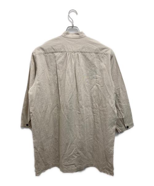 FUJITO（フジト）FUJITO (フジト) スタンドカラー シャツコート ベージュの古着・服飾アイテム