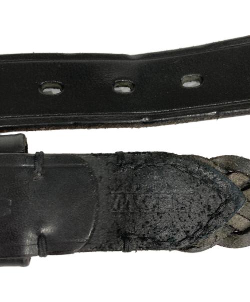 SLOW（スロウ）SLOW (スロウ) レザーメッシュベルト ブラック サイズ:Sの古着・服飾アイテム