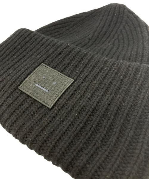 Acne studios（アクネ ストゥディオス）Acne studios (アクネ ストゥディオス) スモールFaceロゴビーニー ブラック サイズ:one size(56cm)の古着・服飾アイテム