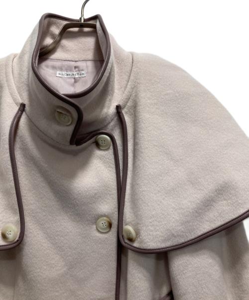 WILL SELECTION（ウィルセレクション）WILL SELECTION (ウィルセレクション) 配色ケープコート ピンク サイズ:Fの古着・服飾アイテム