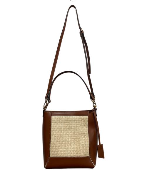 Gianni Notaro（ジャンニ ノターロ）Gianni Notaro (ジャンニ ノターロ) Carol J. ラフィアコンビ 2way バッグ ベージュの古着・服飾アイテム