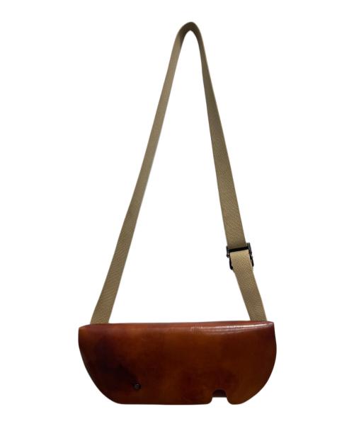 UNICO（ウニコ）UNICO (ウニコ) レザーメッセンジャーバッグ ブラウンの古着・服飾アイテム