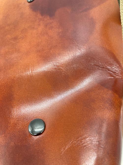 UNICO（ウニコ）UNICO (ウニコ) レザーメッセンジャーバッグ ブラウンの古着・服飾アイテム