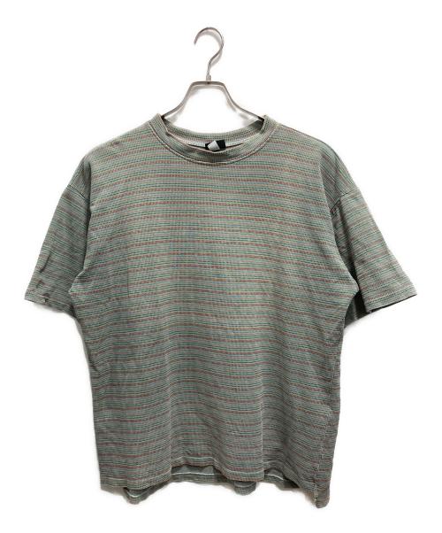 GRAMICCI（グラミチ）GRAMICCI (グラミチ) 90's オールド鹿の子ボーダーＴシャツ グリーン サイズ:Mの古着・服飾アイテム