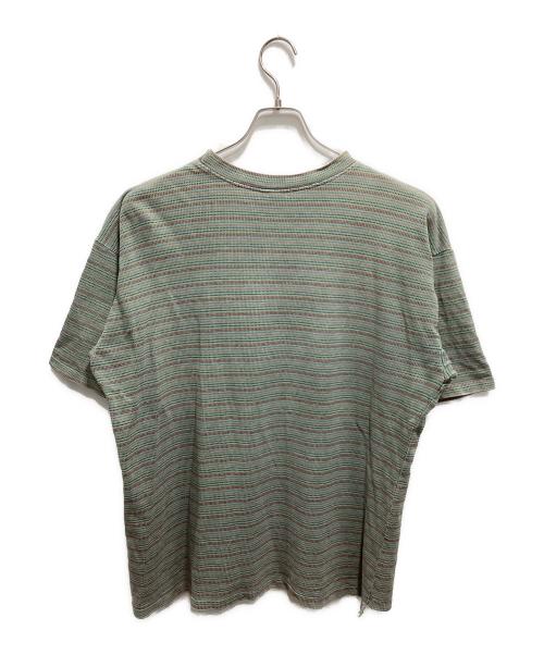 GRAMICCI（グラミチ）GRAMICCI (グラミチ) 90's オールド鹿の子ボーダーＴシャツ グリーン サイズ:Mの古着・服飾アイテム