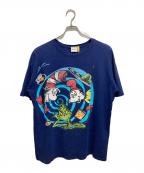 DR SEUSSドクタースース）の古着「ドクタースース＆グリンチサイケデリックＴシャツ」｜ネイビー