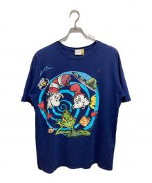 DR SEUSS（ドクタースース）の古着「ドクタースース＆グリンチサイケデリックＴシャツ」｜ネイビー