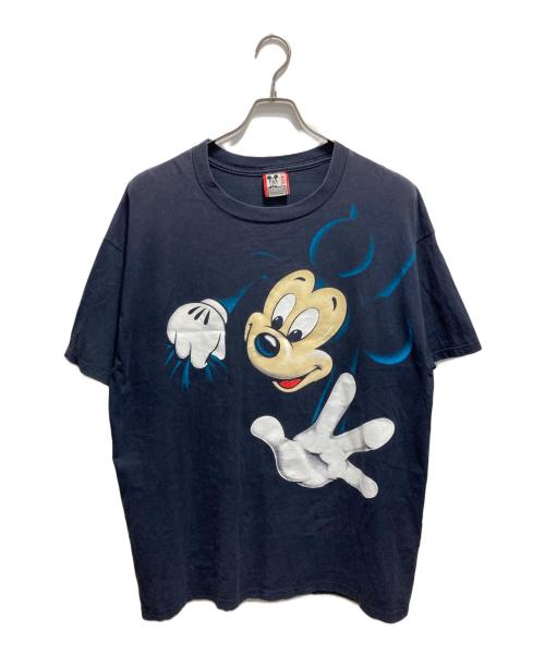 DISNEY（ディズニー）DISNEY (ディズニー) USA製両面ビンテージミッキーTシャツ ネイビー サイズ:FREEの古着・服飾アイテム