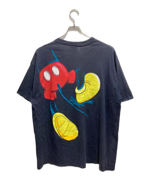 DISNEY（ディズニー）DISNEY (ディズニー) USA製両面ビンテージミッキーTシャツ ネイビー サイズ:FREEの古着・服飾アイテム