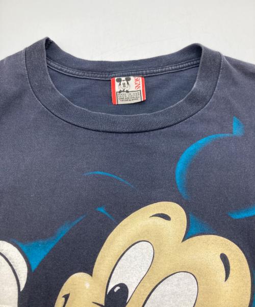 DISNEY（ディズニー）DISNEY (ディズニー) USA製両面ビンテージミッキーTシャツ ネイビー サイズ:FREEの古着・服飾アイテム