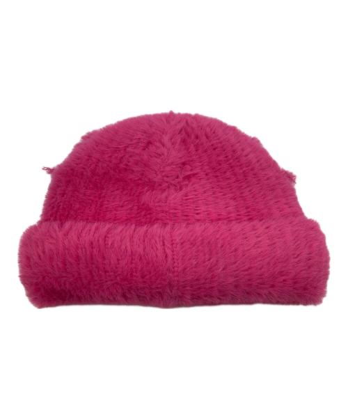 CHARLES JEFFREY LOVERBOY（チャールズ ジェフリー ラバーボーイ）CHARLES JEFFREY LOVERBOY (チャールズ ジェフリー ラバーボーイ) FLUFFY CHUNKY EARS BEANIE ショッキングピンクの古着・服飾アイテム