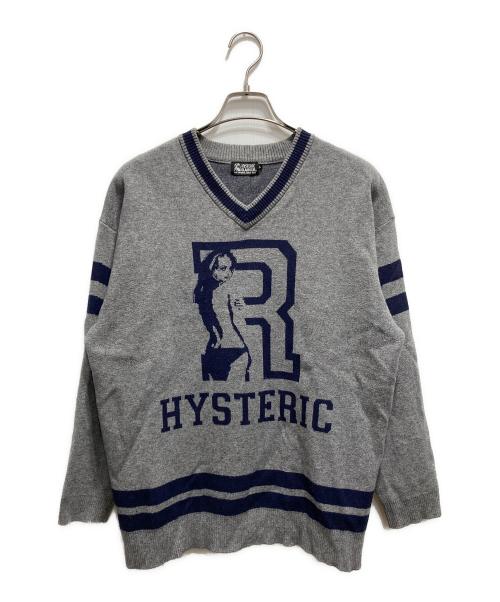 Hysteric Glamour（ヒステリックグラマー）Hysteric Glamour (ヒステリックグラマー) Rジャガードプルオーバー グレー サイズ:Lの古着・服飾アイテム