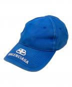 BALENCIAGAバレンシアガ）の古着「HAT BB VISOR CAP」｜ブルー
