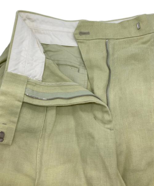 ebure（エブール）ebure (エブール) リネンセンタープレスパンツ ライム サイズ:36の古着・服飾アイテム