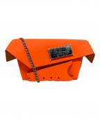 Maison Margielaメゾンマルジェラ）の古着「SNATCHED スモールチェーンクラッチバッグ」｜オレンジ