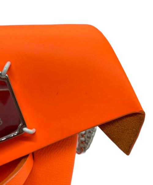 Maison Margiela（メゾンマルジェラ）Maison Margiela (メゾンマルジェラ) SNATCHED スモールチェーンクラッチバッグ オレンジの古着・服飾アイテム