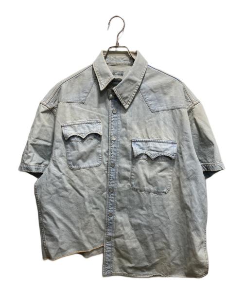 kolor/BEACON（カラービーコン）kolor/BEACON (カラービーコン) 変形デニム Shirt スカイブルー サイズ:2の古着・服飾アイテム