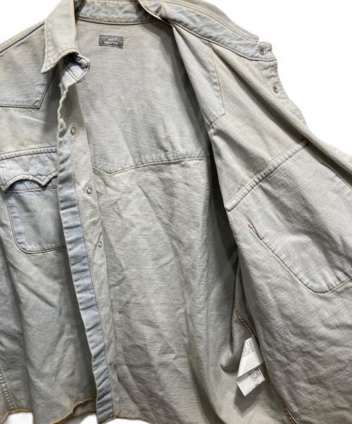 kolor/BEACON（カラービーコン）kolor/BEACON (カラービーコン) 変形デニム Shirt スカイブルー サイズ:2の古着・服飾アイテム