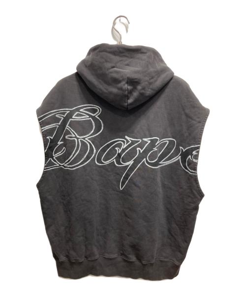 A BATHING APE（ア ベイシング エイプ）A BATHING APE (ア ベイシング エイプ) Garment Dyed Sleeveless Hoodie グレー サイズ:Lの古着・服飾アイテム