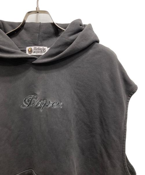 A BATHING APE（ア ベイシング エイプ）A BATHING APE (ア ベイシング エイプ) Garment Dyed Sleeveless Hoodie グレー サイズ:Lの古着・服飾アイテム