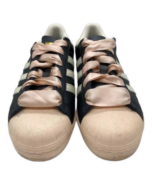 adidas（アディダス）adidas (アディダス) Superstar 82 'Black Pink Ribbon Laces' ブラック×ピンク サイズ:24の古着・服飾アイテム